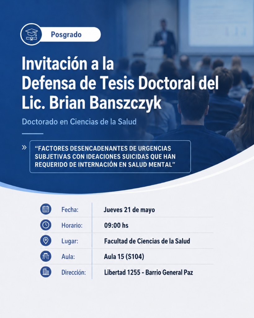 Invitación a Defensa de Tesis Doctoral